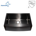 Apron Front Stainless steel single bowl gunmetal black PVD nano sink kitchen